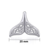Celtic Knotwork Whale Tail Silver Pendant TPD5705 - Pendant